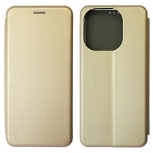 Чехол книжка STYLISH для TECNO Spark 10 Pro, экокожа, визитница, цвет золотистый