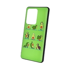 Чехол накладка для SAMSUNG Galaxy S20 Ultra (SM-G988), силикон, рисунок Авокадо Зарядка.