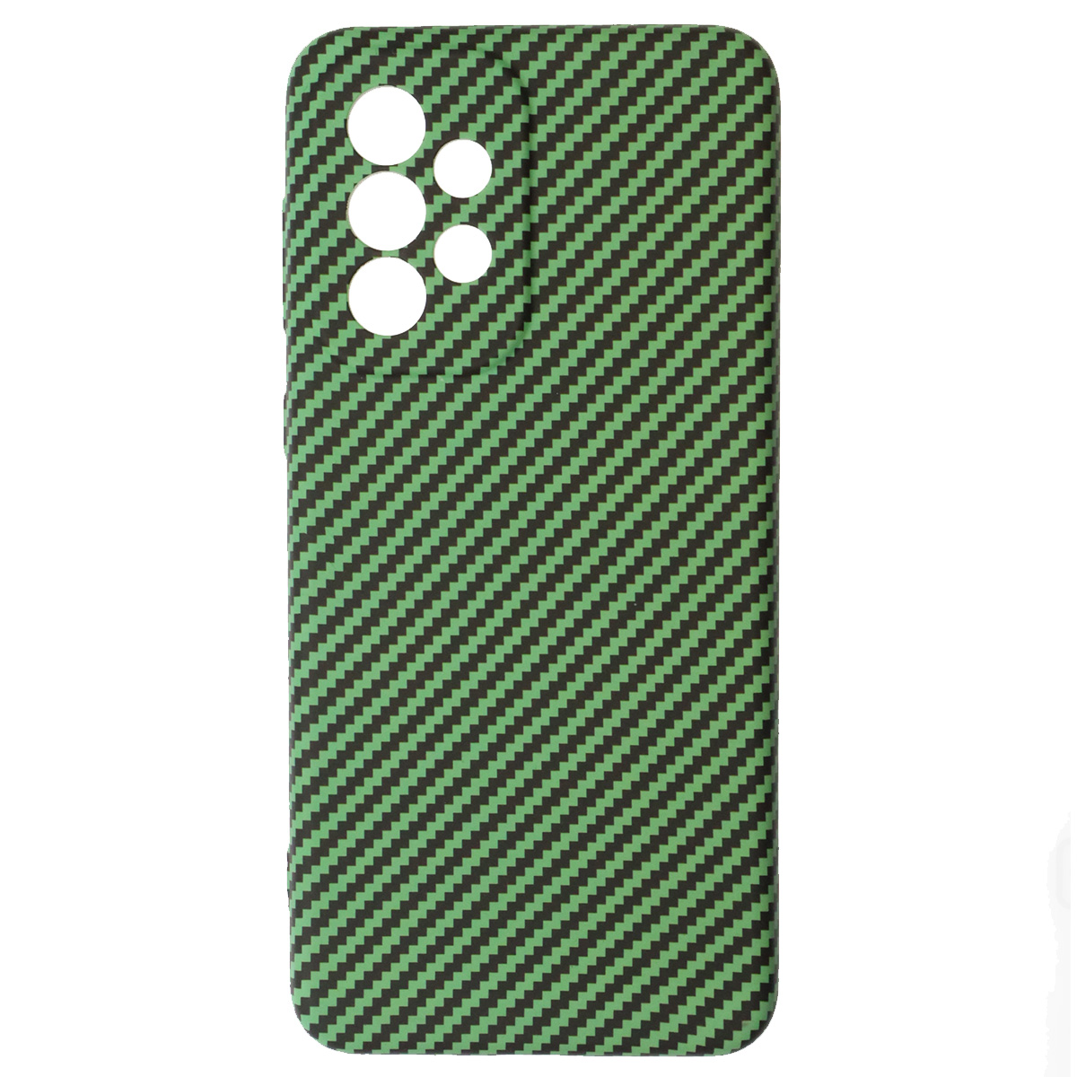 Чехол накладка KING для SAMSUNG Galaxy A33, силикон, бархат, карбон, цвет зеленый