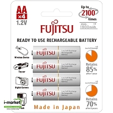 Аккумулятор профессиональный Fujitsu перезаряжаемый R6 AA NI-MH 2000mAh, в блистере 4 штуки, тип пальчиковый. Аккумулятор профессиональный Fujitsu перезаряжаемый R6 AA NI-MH 2000mAh, в блистере 4 штуки, тип пальчиковый.