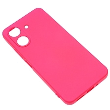 Чехол накладка NANO для XIAOMI Redmi 13C, POCO C65, защита камеры, силикон, бархат, цвет фуксия