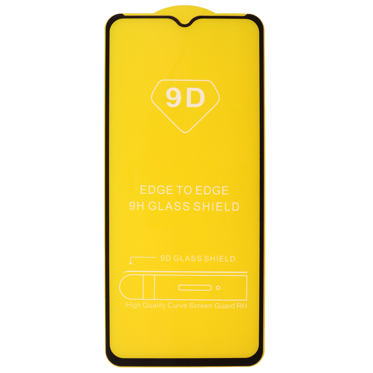 Защитное стекло 9D для TECNO Spark 6 GO, цвет окантовки черный