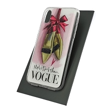 Чехол накладка для APPLE iPhone X, iPhone XS, силикон, рисунок More issues than VOGUE туфли.