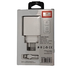 СЗУ (Сетевое зарядное устройство) EARLDOM ES-EU15I 2xUSB 2.4A, с кабелем Lightning 8 pin длиной 1 метр, цвет белый СЗУ (Сетевое зарядное устройство) EARLDOM ES-EU15I 2xUSB 2.4A, с кабелем Lightning 8 pin длиной 1 метр, цвет белый