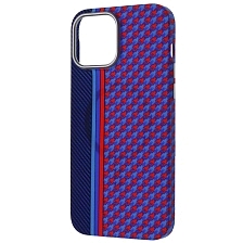 Чехол накладка FreeAir с поддержкой MagSafe для APPLE iPhone 13 Pro Max (6.7"), пластик, светится в темноте, карбоновый узор 2