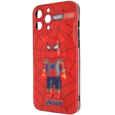 Чехол накладка для APPLE iPhone 13 Pro Max, защита камеры, силикон, 3D рисунок Avengers Bearbrick