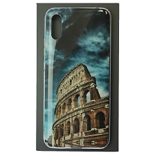 Чехол накладка для XIAOMI Redmi 9A, силикон, глянцевый, рисунок Колизей