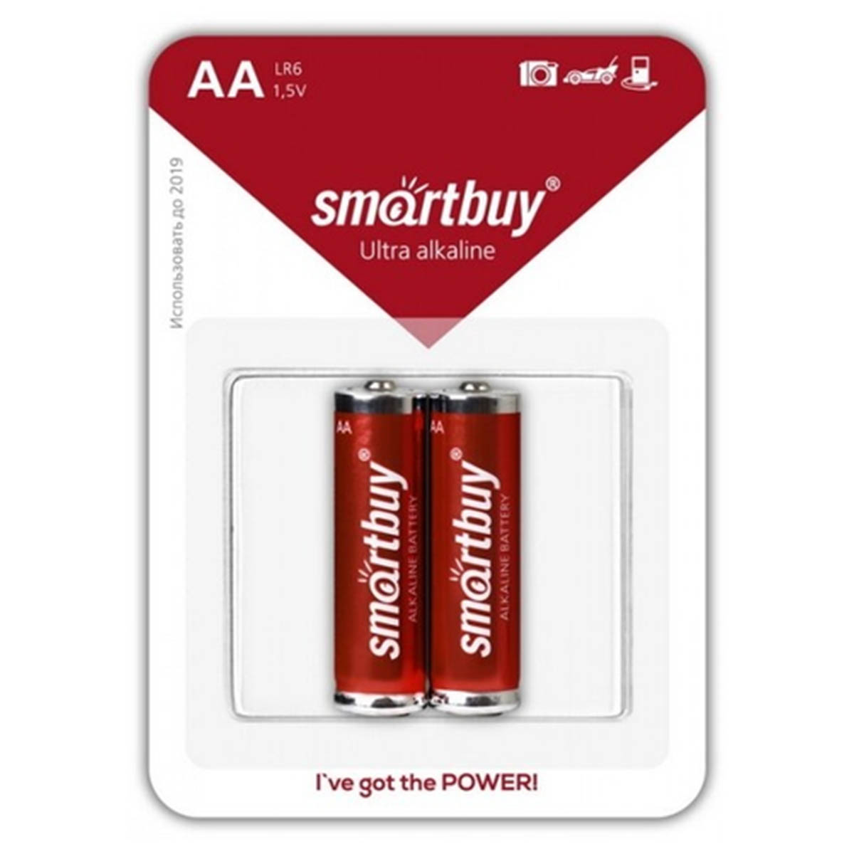 Батарейка SMARTBUY LR6, AA, BL2, Alkaline, 1.5V