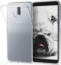 Чехол накладка TPU CASE для SAMSUNG Galaxy J6 Plus (SM-J610), силикон, цвет прозрачный.