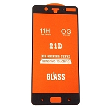 Защитное стекло 21D GLASS FULL GLUE для NOKIA 8, цвет окантовки черный