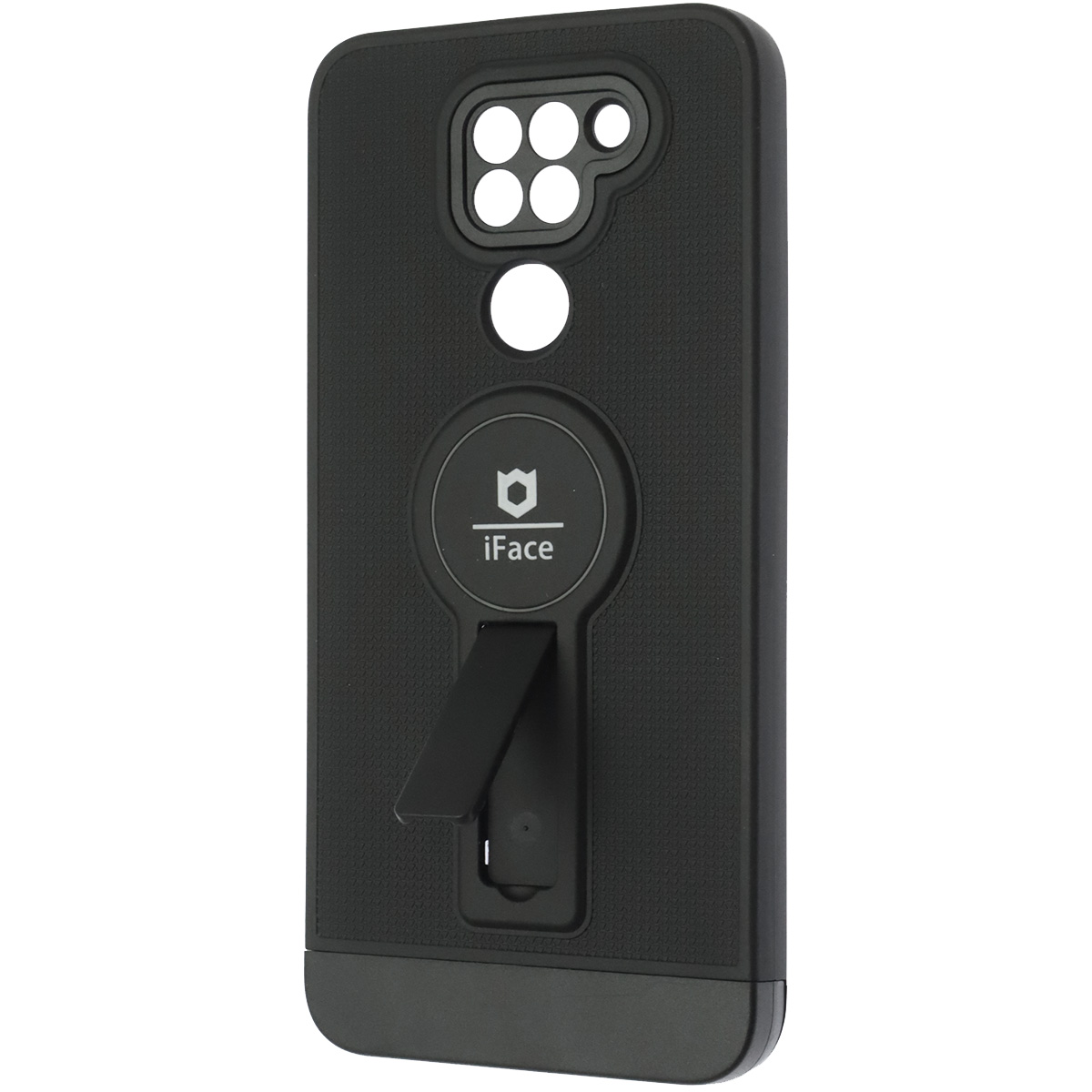 Чехол накладка iFace для XIAOMI Redmi Note 9, силикон, защита камеры, выдвижная подставка, цвет черный
