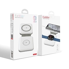 Беспроводное зарядное устройство 3 в 1 EARLDOM ET-WC19 для смартфонов, APPLE Watch, цвет белый