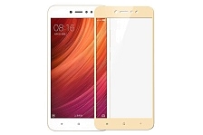 Защитное стекло 4D для Xiaomi RedMi 5A в техпаке, цвет золото.