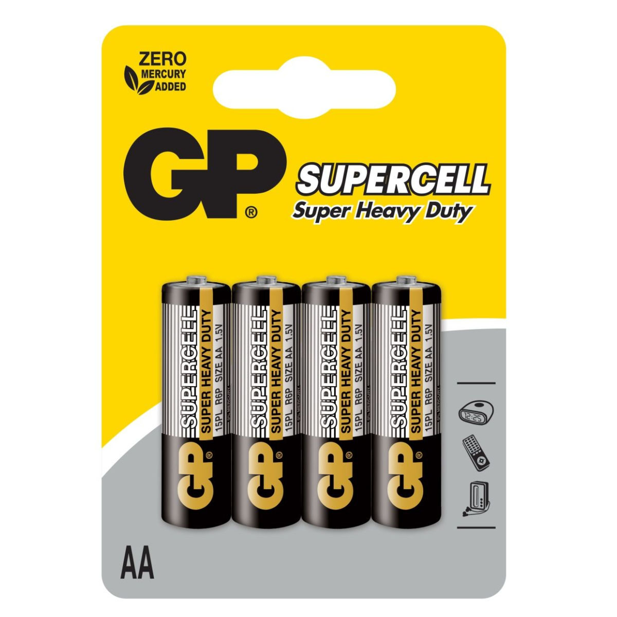 Батарейка GP Supercell R6 AA BL4 Heavy Duty 1.5V