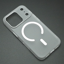 Чехол накладка KWI-NI с поддержкой MagSafe для APPLE iPhone 17 Pro, пластик, силикон, матовый, прозрачный