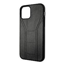 Чехол накладка R3 для APPLE iPhone 12 (6.1"), iPhone 12 Pro (6.1"), силикон, под кожу, цвет черный