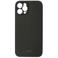 Чехол накладка K-DOO для APPLE iPhone 12 Pro (6.1), силикон, карбон, цвет черный