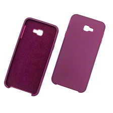 Чехол накладка Silicon Cover для SAMSUNG Galaxy J4 Plus (SM-J415), J4 Prime, силикон, бархат, цвет фиолетовый.