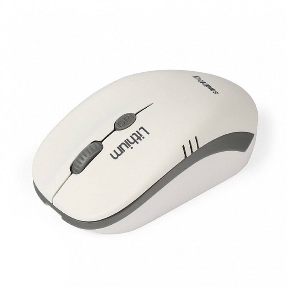 Мышь беспроводная Smartbuy ONE SBM-344CAG-WG классическая 1600DPI с зарядкой от USB, цвет бело серый