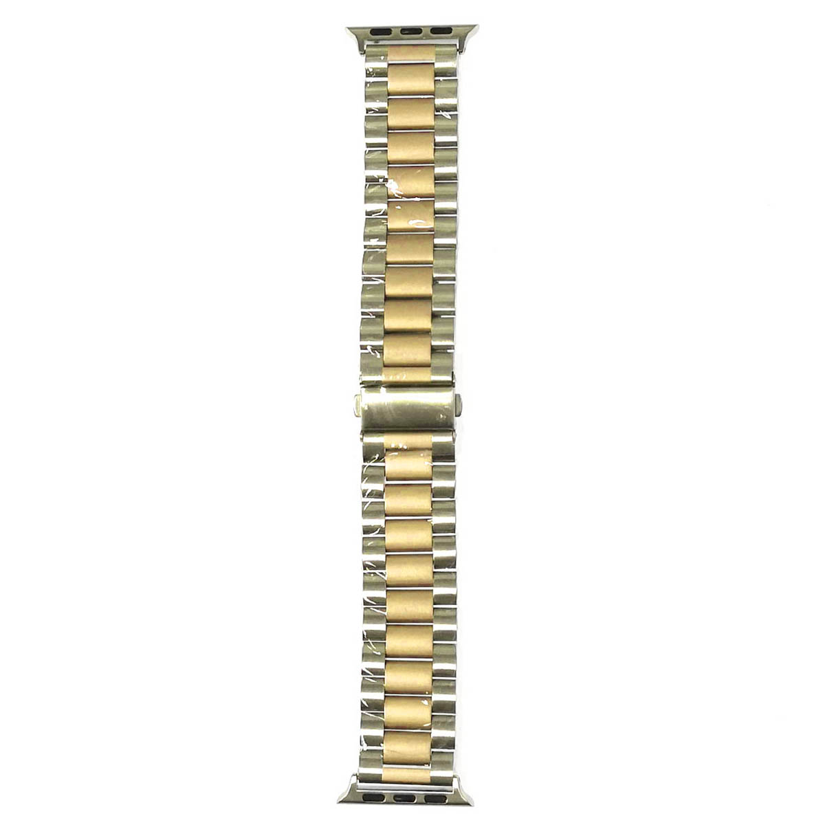 Ремешок для Apple Watch 42-44 mm, металл, цвет серебристо золотистый