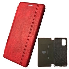 Чехол книжка NEW для SAMSUNG Galaxy S20 Plus (SM-G985), экокожа, визитница, цвет красный.