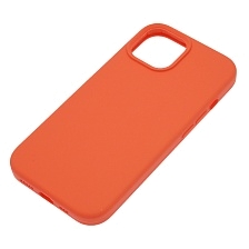 Чехол накладка Silicon Case для APPLE iPhone 15 (6.1"), силикон, бархат, цвет оранжевый