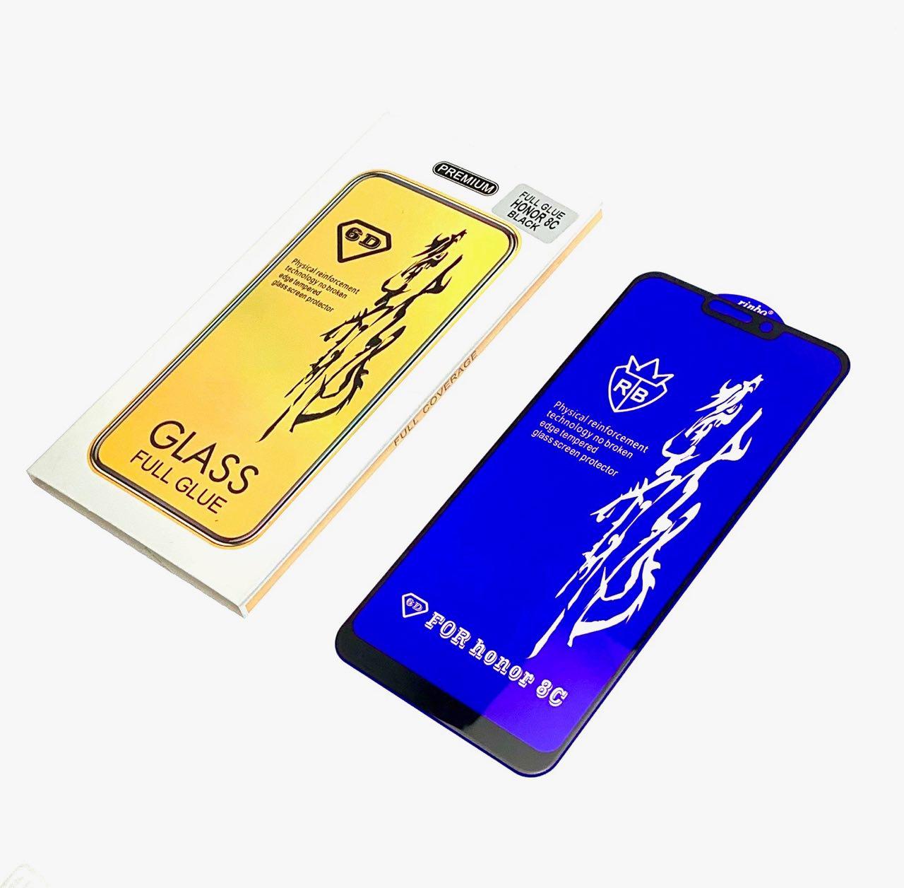Защитное стекло "6D" GLASS FULL GLUE для HUAWEI Honor 8C (JAT-LX1/L29), цвет канта черный. Защитное стекло "6D" GLASS FULL GLUE для HUAWEI Honor 8C (JAT-LX1/L29), цвет канта черный.
