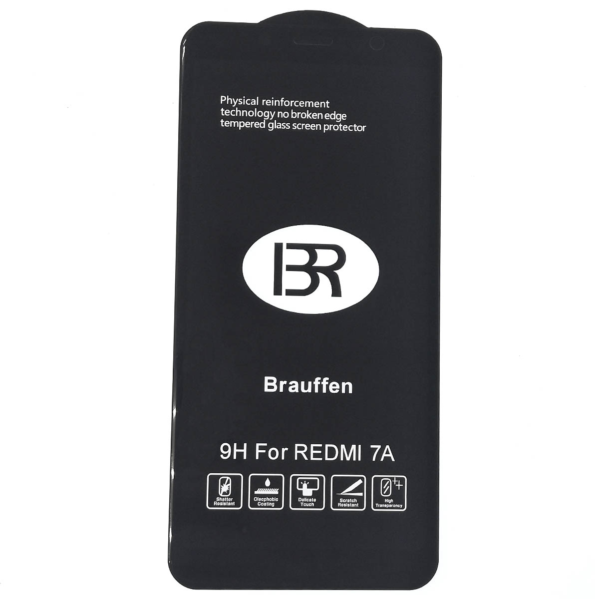 Защитное стекло 5D BRAUFFEN для XIAOMI Redmi 7A, цвет окантовки черный