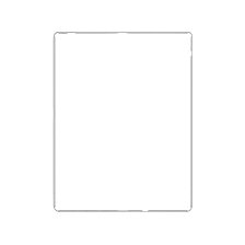 Рамка тачскрина для APPLE iPad 3, iPad 4, цвет белый