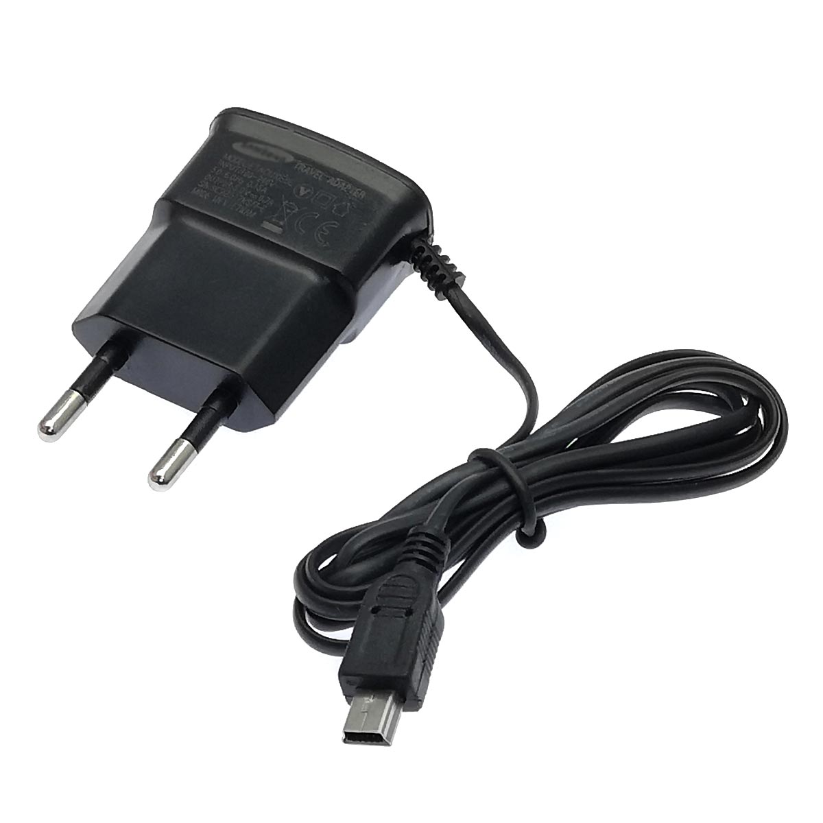 СЗУ (Сетевое зарядное устройство) ETAOU10EBE с кабелем Mini USB, длина 1 метр, цвет черный