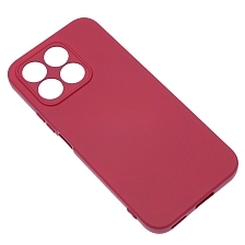 Чехол накладка NANO для Honor X8b, Honor X8c, защита камеры, силикон, бархат, цвет вишневый