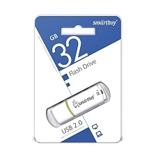 Флешка USB 2.0 32GB SMARTBUY Crown, цвет белый