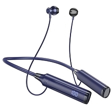 Гарнитура (наушники с микрофоном) беспроводная, BOROFONE BE64 Perfect neckband, LED дисплей, слот для карт памяти, цвет синий