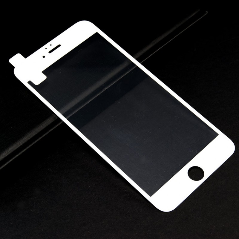 Стекло защитное 2.5D для iPhone 6/6S (полностью на клею), white.