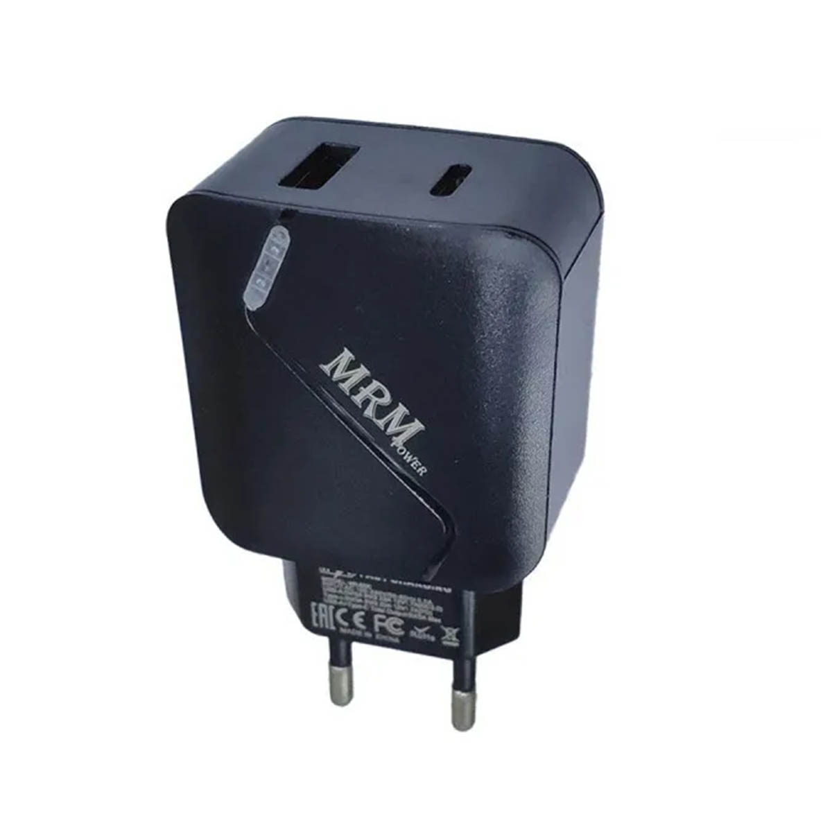 СЗУ (Сетевое зарядное устройство) MRM MR820C, PD 20W, QC 3.0, 1 USB, 1 Type C, цвет черный
