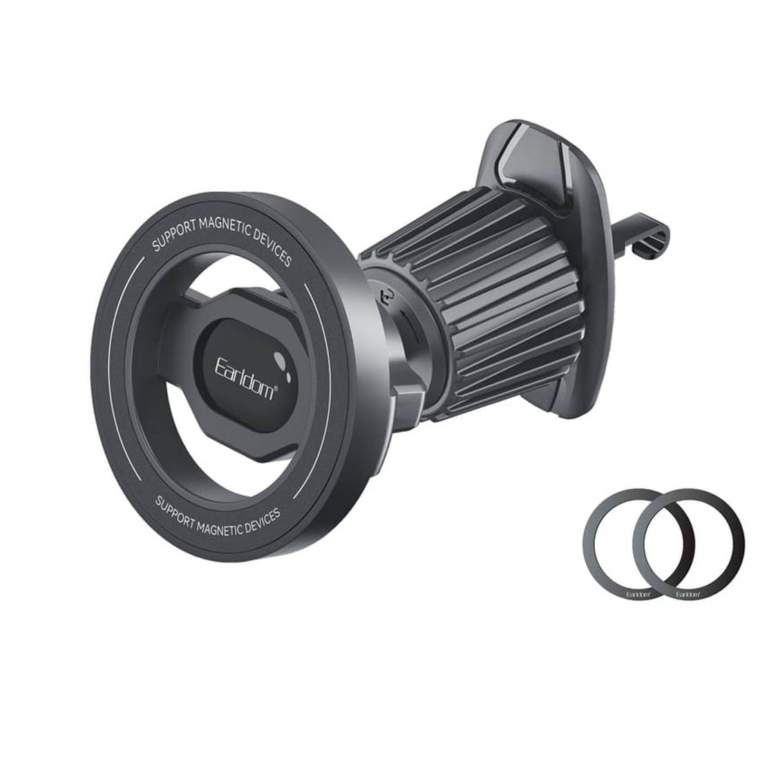 Автомобильный магнитный держатель EARLDOM ET-EH302 для смартфона, в решетку воздуховода, цвет черный