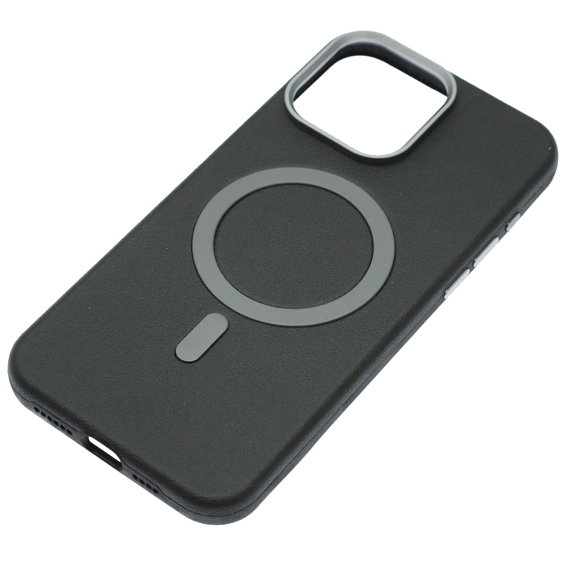 Чехол накладка Cabbeen с поддержкой MagSafe для APPLE iPhone 15 Pro Max, экокожа, цвет черный