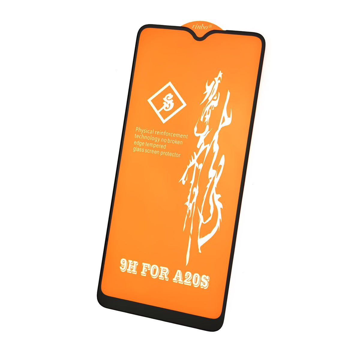 Защитное стекло 9H Rinbo для SAMSUNG Galaxy A20s (SM-A207), Galaxy A02S (SM-025), цвет окантовки черный. Защитное стекло 9H Rinbo для SAMSUNG Galaxy A20s (SM-A207), Galaxy A02S (SM-025), цвет окантовки черный.