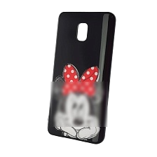 Чехол накладка для XIAOMI Redmi 8A, силикон, рисунок Мышка с бантом