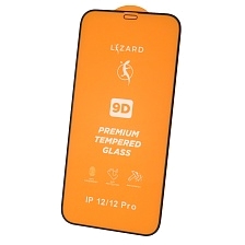 Защитное стекло 9D Lizard для APPLE iPhone 12 (6.1"), iPhone 12 Pro (6.1"), цвет окантовки черный