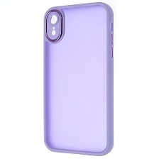 Чехол накладка KING для APPLE iPhone XR, силикон, пластик, защита камеры, цвет окантовки сиреневый