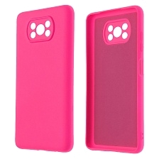 Чехол накладка NANO для XIAOMI POCO X3, POCO X3 Pro, силикон, бархат, цвет фуксия Чехол накладка NANO для XIAOMI POCO X3, POCO X3 Pro, силикон, бархат, цвет фуксия