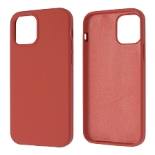 Чехол накладка Silicon Case для APPLE iPhone 12, iPhone 12 Pro, силикон, бархат, цвет красная роза Чехол накладка Silicon Case для APPLE iPhone 12, iPhone 12 Pro, силикон, бархат, цвет красная роза
