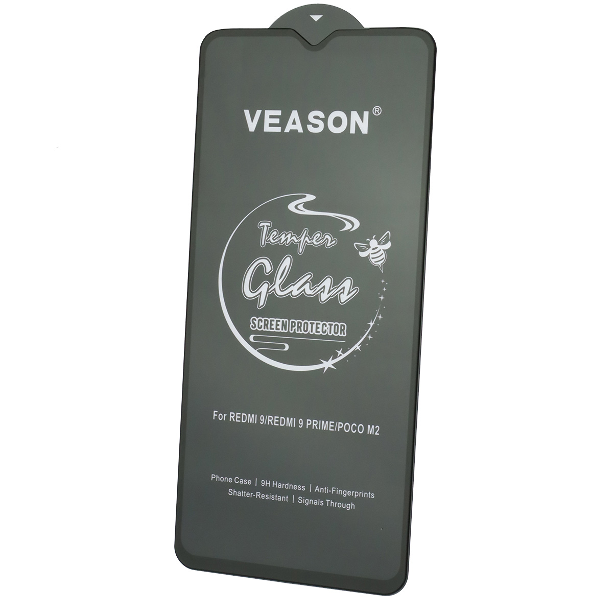 Защитное стекло VEASON Tempered Glass для XIAOMI Redmi 9, Redmi 9T, Poco M3, цвет окантовки черный