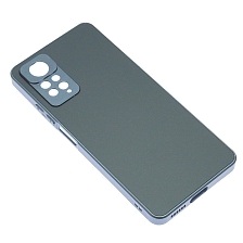 Чехол накладка для XIAOMI Redmi Note 12 Pro 4G, защита камеры, силикон, пластик, цвет темно синий