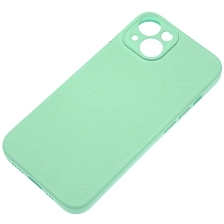Чехол накладка Silicone Case для APPLE iPhone 14 Pro, защита камеры, силикон, бархат, цвет мятный