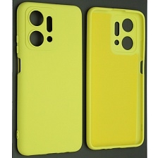 Чехол накладка NANO для Honor X7a, Honor X7a Plus, защита камеры, силикон, бархат, цвет желтый