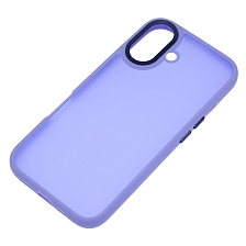Чехол накладка для APPLE iPhone 16 (6.1"), силикон, пластик, цвет сиреневый Чехол накладка для APPLE iPhone 16 (6.1"), силикон, пластик, цвет сиреневый