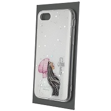Чехол накладка Vinil для APPLE iPhone 7, iPhone 8, iPhone SE 2020, силикон, блестки, глянцевый, рисунок It's Gonna Be OK