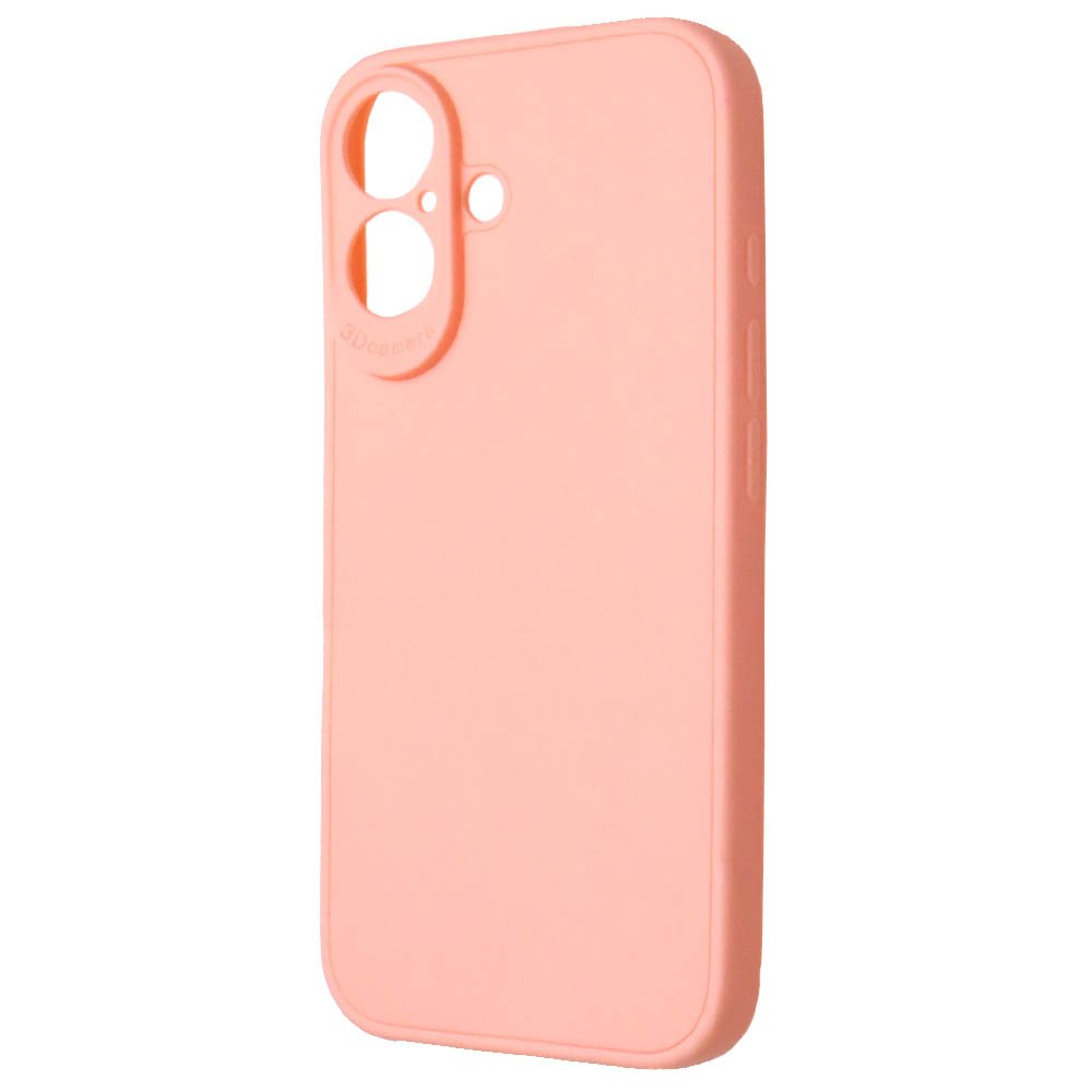 Чехол накладка для APPLE iPhone 16, защита камеры, силикон, цвет персиковый